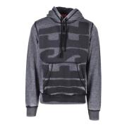 Casual Sweatshirt 65% Polyester 35% Katoen Diesel , Gray , Heren