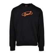 Katoenen Sweatshirt Diesel , Black , Heren