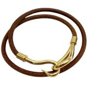 Pre-owned Leather bracelets Hermès Vintage , Brown , Dames