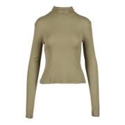 Elegante Viscose Elastaan Top NIU , Green , Dames