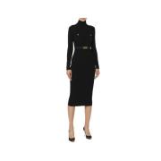 Zwarte Iconische Vrouwelijke Jurk Elisabetta Franchi , Black , Dames