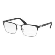 Matte Black Brilmontuur Prada , Black , Unisex