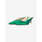 Pre-owned Satin mules Gianvito Rossi Pre-owned , Green , Dames