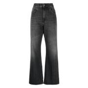 Blauwe Straight Jeans met 5 Zakken Pinko , Gray , Dames