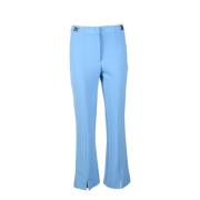 Elegante Katoenmix Broek Simona Corsellini , Blue , Dames