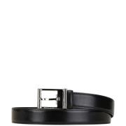 Pre-owned Leather belts Bvlgari Vintage , Black , Dames