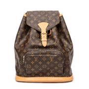 Pre-owned Canvas backpacks Louis Vuitton Vintage , Brown , Dames