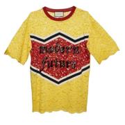 Pre-owned Lace tops Gucci Vintage , Yellow , Dames