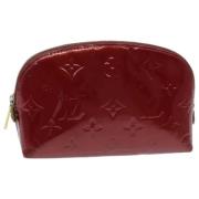 Pre-owned Leather pouches Louis Vuitton Vintage , Red , Dames