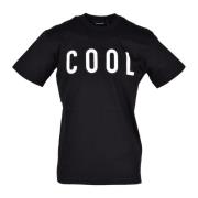 Katoenen T-shirt Dsquared2 , Black , Heren