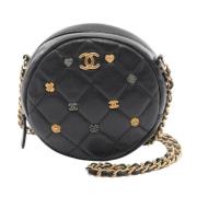 Pre-owned Leather chanel-bags Chanel Vintage , Black , Dames