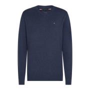 Iconische Katoen Kasjmier Trui Tommy Hilfiger , Blue , Heren