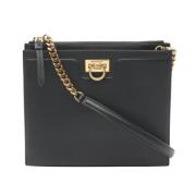 Pre-owned Leather shoulder-bags Salvatore Ferragamo Pre-owned , Black ...