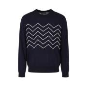 Blauwe Sweaters Emporio Armani , Blue , Heren