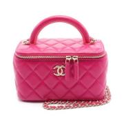 Pre-owned Leather chanel-bags Chanel Vintage , Pink , Dames