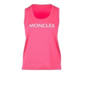 Katoen Elastaan Top Moncler , Pink , Dames