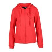 Katoen Elastaan Sweater Love Moschino , Red , Dames