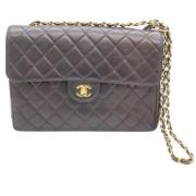 Pre-owned Leather chanel-bags Chanel Vintage , Black , Dames