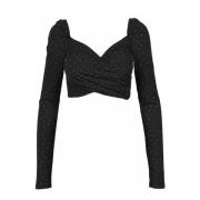 Elegante Top met Stretchstof Aniye By , Black , Dames