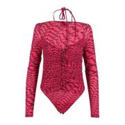 Elegant Body met stretchstof Pinko , Red , Dames