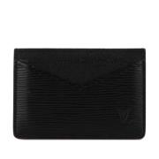 Pre-owned Leather wallets Louis Vuitton Vintage , Black , Heren