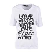 Witte T-shirt uit Love Moschino Collection Love Moschino , White , Dam...