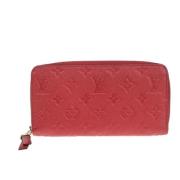 Pre-owned Leather wallets Louis Vuitton Vintage , Red , Dames