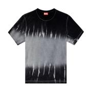 Zwarte T-shirts en Polos Diesel , Black , Heren