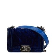 Pre-owned Fabric chanel-bags Chanel Vintage , Blue , Dames