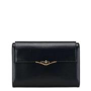 Pre-owned Leather clutches Cartier Vintage , Black , Dames