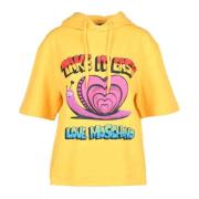 Katoen Elastaan Sweatshirt Love Moschino , Yellow , Dames