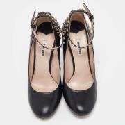 Pre-owned Leather heels Miu Miu Pre-owned , Black , Dames