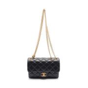 Pre-owned Leather crossbody-bags Chanel Vintage , Black , Dames