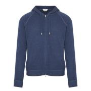 Luxe Wol Kasjmier Hoodie Made in Italy Gran Sasso , Blue , Heren