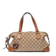 Pre-owned Canvas gucci-bags Gucci Vintage , Beige , Dames