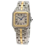 Pre-owned Stainless Steel watches Cartier Vintage , Beige , Heren