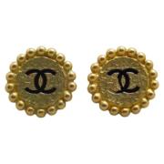 Pre-owned Fabric chanel-jewelry Chanel Vintage , Yellow , Dames