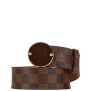 Pre-owned Leather belts Louis Vuitton Vintage , Brown , Dames