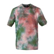 Stijlvol Groen/Roze T-Shirt voor Heren Dsquared2 , Green , Heren