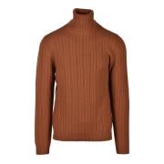 Merino Wollen Trui Alpha Studio , Brown , Heren