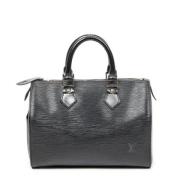 Pre-owned Leather handbags Louis Vuitton Vintage , Black , Dames