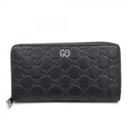 Pre-owned Leather wallets Gucci Vintage , Black , Dames