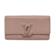 Pre-owned Leather wallets Louis Vuitton Vintage , Pink , Dames