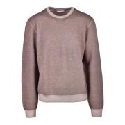 Merino Wol Gebreide Trui Sun68 , Brown , Heren