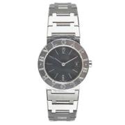 Pre-owned Stainless Steel watches Bvlgari Vintage , Black , Dames