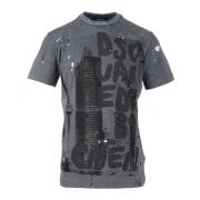 Katoenen T-shirt Dsquared2 , Gray , Heren