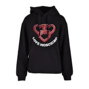 Zwarte Sweatshirt voor Vrouwen Love Moschino , Black , Dames