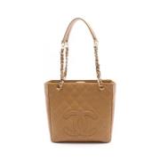 Pre-owned Leather chanel-bags Chanel Vintage , Beige , Dames