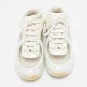 Pre-owned Leather sneakers Chanel Vintage , White , Dames