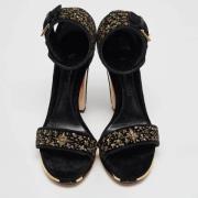 Pre-owned Velvet sandals Alexander McQueen Pre-owned , Black , Dames